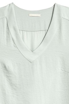 H&M Satynowa bluzka w serek rozm. 34 XS