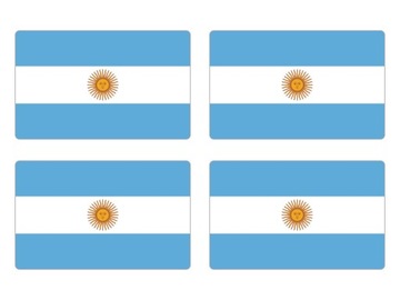 Naklejki Flaga Argentyna na auto moto rower 4szt