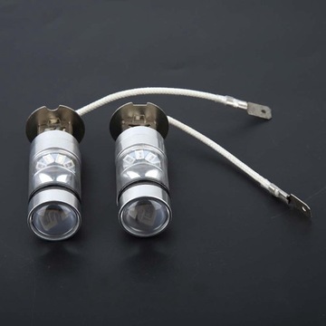 2x H3 6000K Niebieski 100W Zestaw żarówek LED do