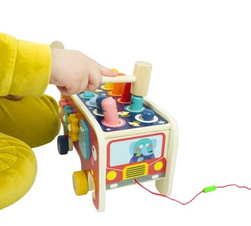 ДЕРЕВЯННЫЙ СЛОН, УПРАВЛЯЕМЫЙ МОНТЕССОРИ, ОБРАЗОВАТЕЛЬНЫЙ КУБИК