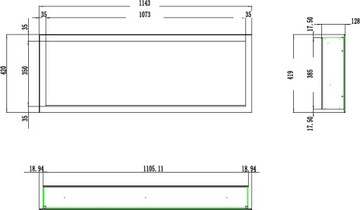Kominek elektryczny LED PRIDE s115 cm 3D BEZ funkcji GRZANIA marka AFLAMO