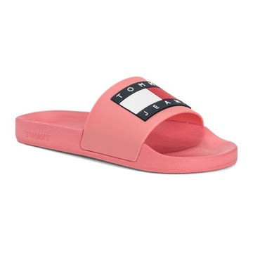 Klapki damskie Tommy Jeans Flag Pool Slide Ess tickled pink 38 EU