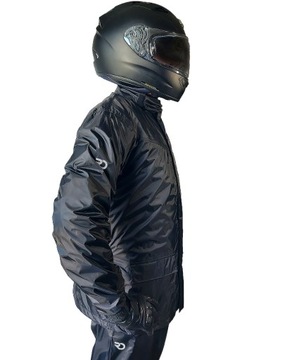 ДОЖДЕВОЙ КОСТЮМ Плащ Куртка Брюки Мотоциклетный черный КОМПЛЕКТ