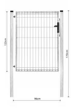 Furtka panelowa 3D 123 cm Ocynkowana