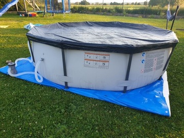 BASEN STELAŻOWY OGRODOWY BESTAWY 366x100cm ZESTAW