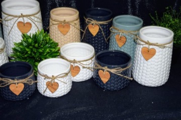 БЕЖЕВАЯ КЕРАМИЧЕСКАЯ ВАЗА H17,5 СМ