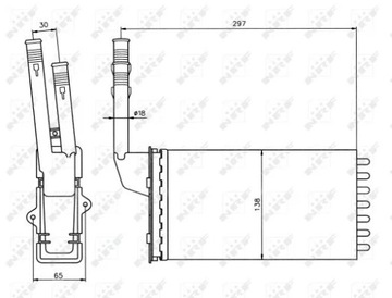 NRF 58064 RADIÁTOR PEUGEOT 106 91-