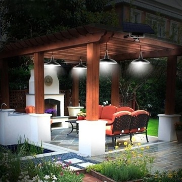 Солнечная светодиодная уличная садовая лампа 4000K IP44 + беседка с дистанционным управлением