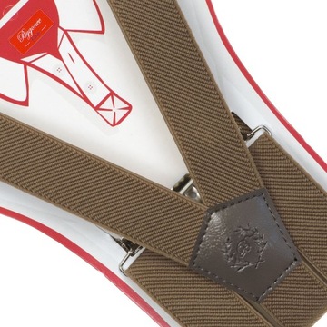 Детские подтяжки для брюк, КОРИЧНЕВЫЕ, 1-6 лет