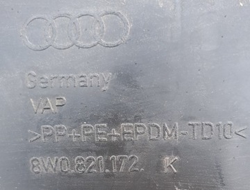 AUDI A4 B9 8W FACELIFT 20-24R PODBĚH PRAVÝ PŘEDNÍ ORIG. 8W0821172K