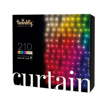 Умные светодиодные светильники Twinkly Curtain 210 RGBW 1,5x2,1 м Twinkly | ЗанавесSmart
