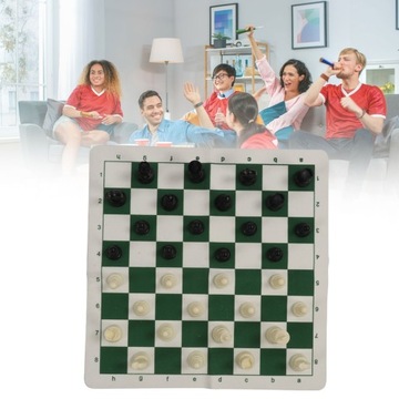 Zestaw warcabów szachowych 13,8 cala plansza 2 w 1 antypoślizgowa wysokość