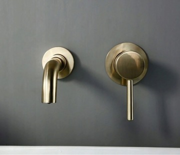 Скрытый душ + золотой смеситель Walter