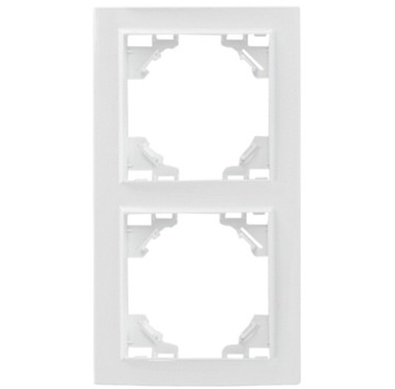 QUADRA RAMKA PODWÓJNA PLASTIKOWA BIAŁA WŁĄCZNIK 2