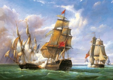 Puzzle 3000 Bitwa Morska Żaglowiec - Castor 9+