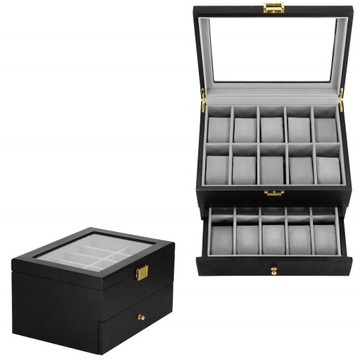 КОРОБКА-ОРГАНИЗАТОР КОРОБКА ДЛЯ ЧАСОВ КОРОБКА ДЛЯ ЧАСОВ КАССЕТА 20 шт. ЮВЕЛИРНЫЕ УКРАШЕНИЯ