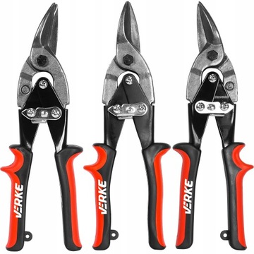 NOŻYCE DO CIĘCIA BLACHY 250MM ZESTAW 3 SZT RĘCZNE
