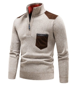 Elegancki Sweter golf męski zimowy wielokolorowy ROZ M-3XL