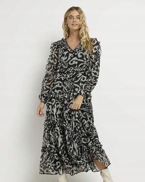 WZÓR FALBANY 39O NG9__L RIVER ISLAND MAXI SUKIENKA