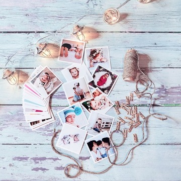 Foto odbitki zdjęć kwadrat 7,5 x 7,5 cm 48 sztuk wywoływanie wywołanie