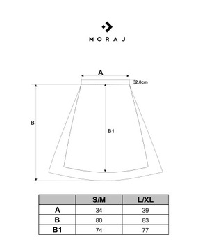 Spódnica Damska Tiulowa Midi Dwuwarstwowa Zwiewna Wygodna L/XL MORAJ