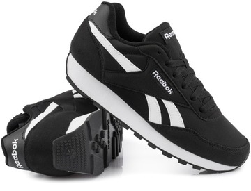Sneakersy męskie REEBOK REWIND RUN czarne tekstylne buty sportowe r. 42