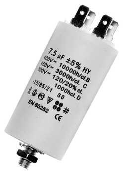 Kondensator rozruchowy silnika 7,5 uF 450 V