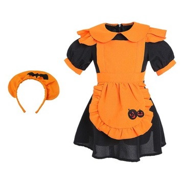 Zestaw kostiumów na Halloween ubrania typu Cosplay dziewczęce nakrycia głowy przebranie na Halloween dla XS