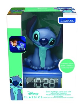 Цифровой будильник с ночником 3D Disney Stitch и звуковыми эффектами