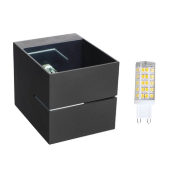 Kinkiet ścienny góra-dół MILI czarny IP20 LED + żarówka G9 ciepła