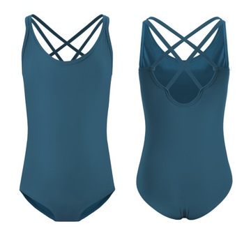 BODY BALETOWE STRÓJ DO BALETU PEACOCK BLUE 130
