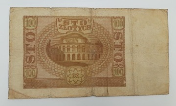 Старая коллекционная банкнота Польша 100 злотых 1940 года.
