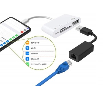 Адаптер устройства чтения карт памяти для Apple iPhone Lightning micro SD USB 256 ГБ