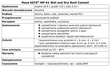 KETZ MP-51 1g Uszczelniacz cement dekarski