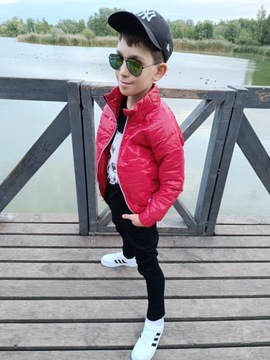 Куртка-бомбер переходного типа Style Kids, красный 104