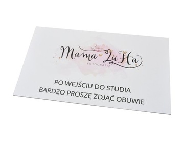 tablica informacyjna z logo 35x20cm laminat drukUV