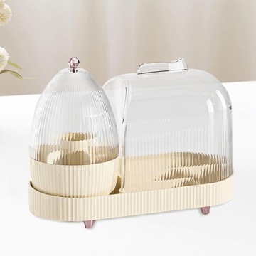 Поворотная витрина с органайзером для макияжа для переодевания в общежитии.