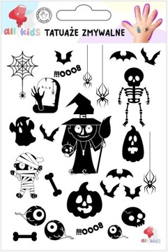 Tatuaże zmywalne dla dzieci HALLOWEEN 2 tatuaż