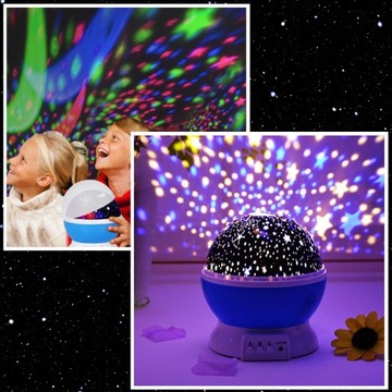 ПРОЕКТОР ЛУНА НЕБО ЗВЕЗДА ПОВОРОТНЫЙ НОЧНИК ПРОЕКТОР ДЛЯ РЕБЕНКА