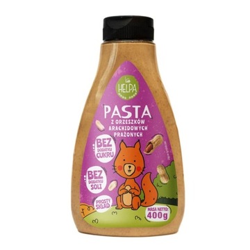 HELPA PASTA Z ORZESZKÓW ARACHIDOWYCH PRAŻONYCH DO KASZKI KANAPEK 400g