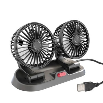 WIATRAK SAMOCHODOWY WENTYLATOR 360° USB
