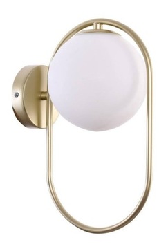 CANDELLUX Kinkiet mosiądz szklana kula ring G9 Cor