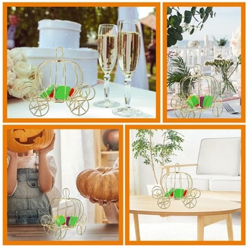 Золотое украшение Контейнер для конфет Тыква Украшение тележки