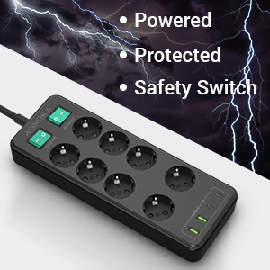 СТРИП 12в1 4000 Вт АНТИПЕРЕНАПРЯЖЕНИЯ! ЗАЩИТНЫЕ 8 РАЗЪЕМОВ + 4 USB