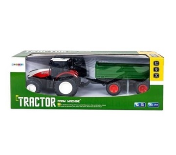 TRAKTOR ZDALNIE STEROWANY Z PRZYCZEPĄ NA PILOTA 3+