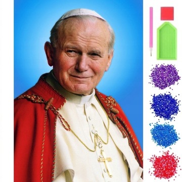 HAFT DIAMENTOWY MOZAIKA 5D PAPIEŻ JAN PAWEŁ II