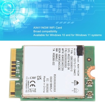 Карта Wi-Fi AX411NGW, 5374 Мбит/с, 6E M.2 NGFF 2,4G 5G