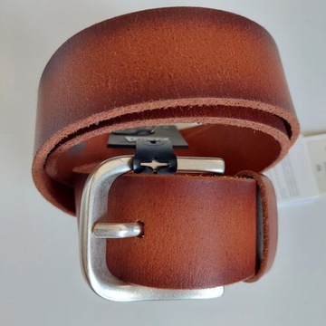 LEVI'S PASEK męski skóra brązowy brąz LEVIS 85 cm