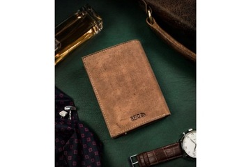 Мужской кожаный кошелек Патриотик RFID 5107