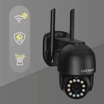 НАРУЖНАЯ ВРАЩАЮЩАЯСЯ КАМЕРА ULTRA HD WIFI 4MPx 4x ZOOM 2.5K PTZ IP66 ЧЕРНАЯ